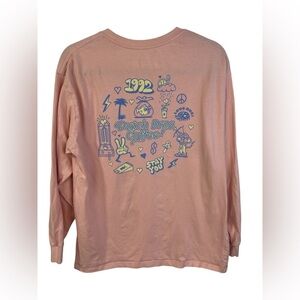 Dutch Bros Coffee Long Sleeve Graphic Since 1992 Pink Shirt Large Women’s EUC